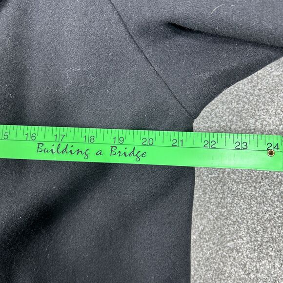 Worthington Women's Trench Coat Wool Blend Size 10 Black Length 48" - Picture 11 of 14